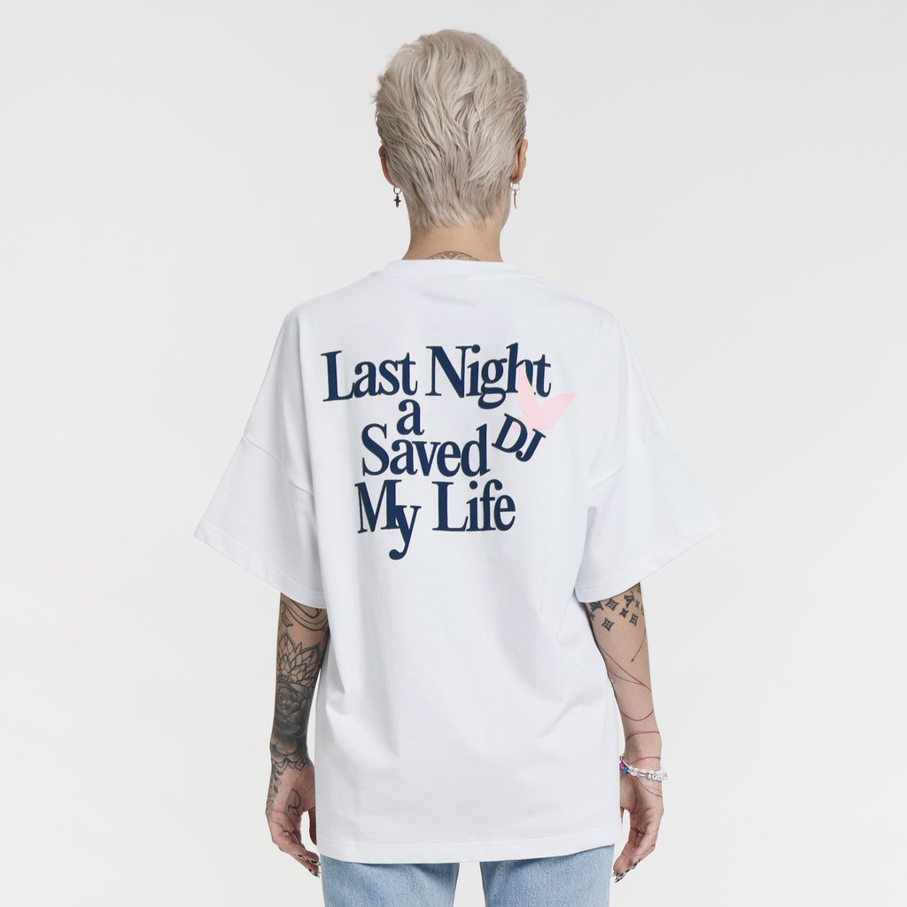 Dissident Brand | Last Night DJ Oversized Tee in White