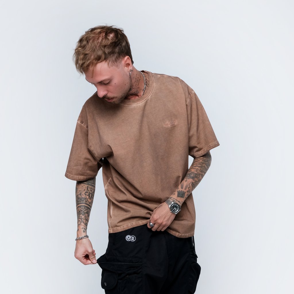 Dissident Brand | OG Logo Monochrome Tee in Dyed Buffalo