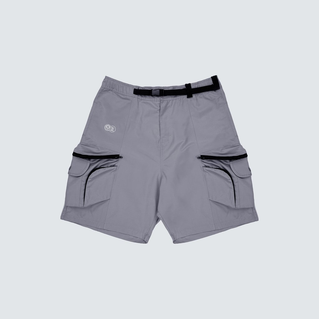 ミュージシャン P.C.F APPAREL / DETACHABLE CARGO SHORTS Dissident Brand | Palm Trademark Cargo Shorts in Grey