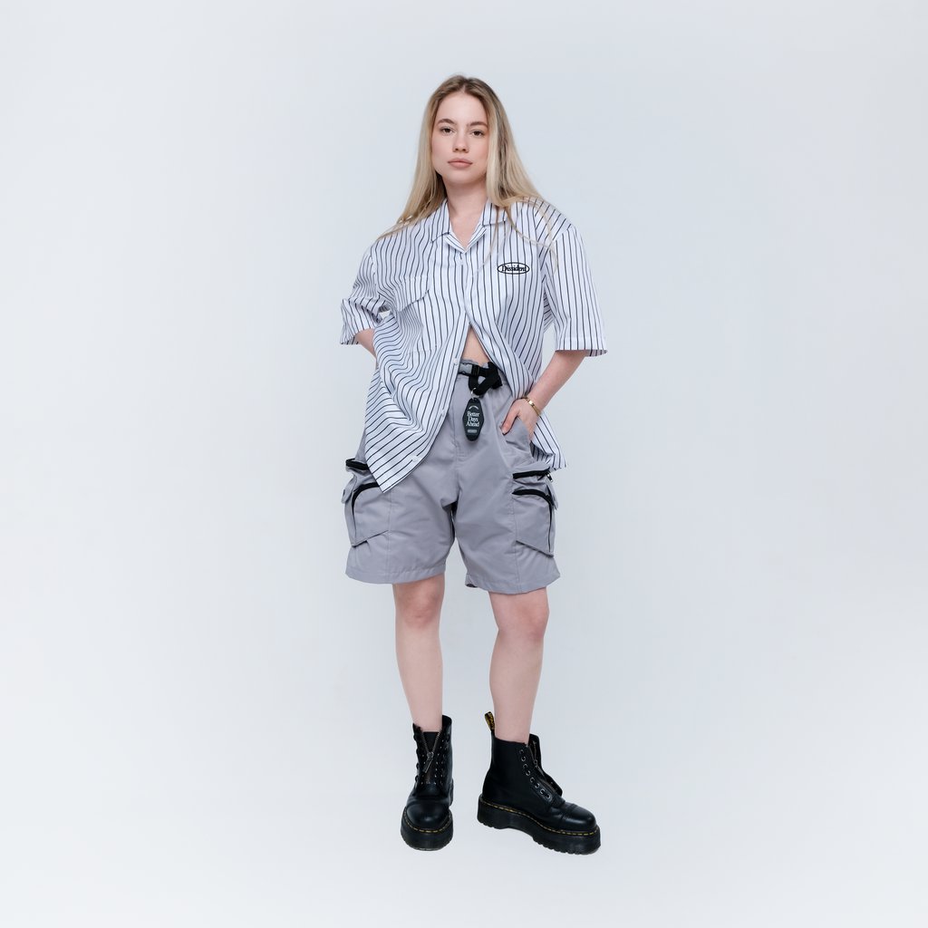 Dissident Brand | Palm Trademark Cargo Shorts in Grey